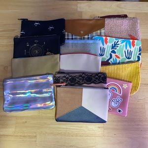 13 small make up bags from Ipsy. New never used.